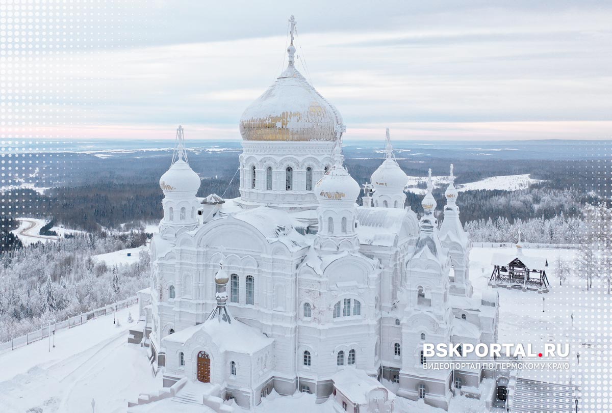 Белогорский монастырь зимой Пермский край