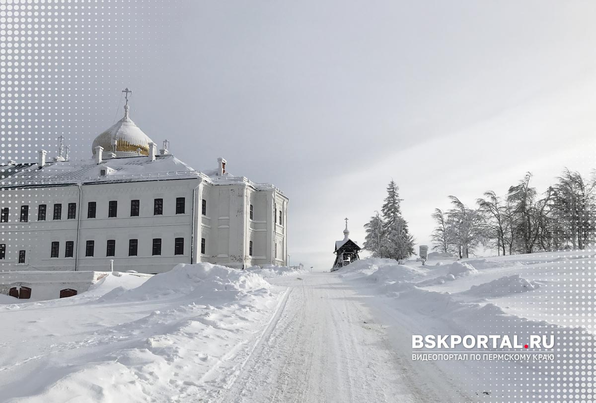Белогорский монастырь зимой Пермский край