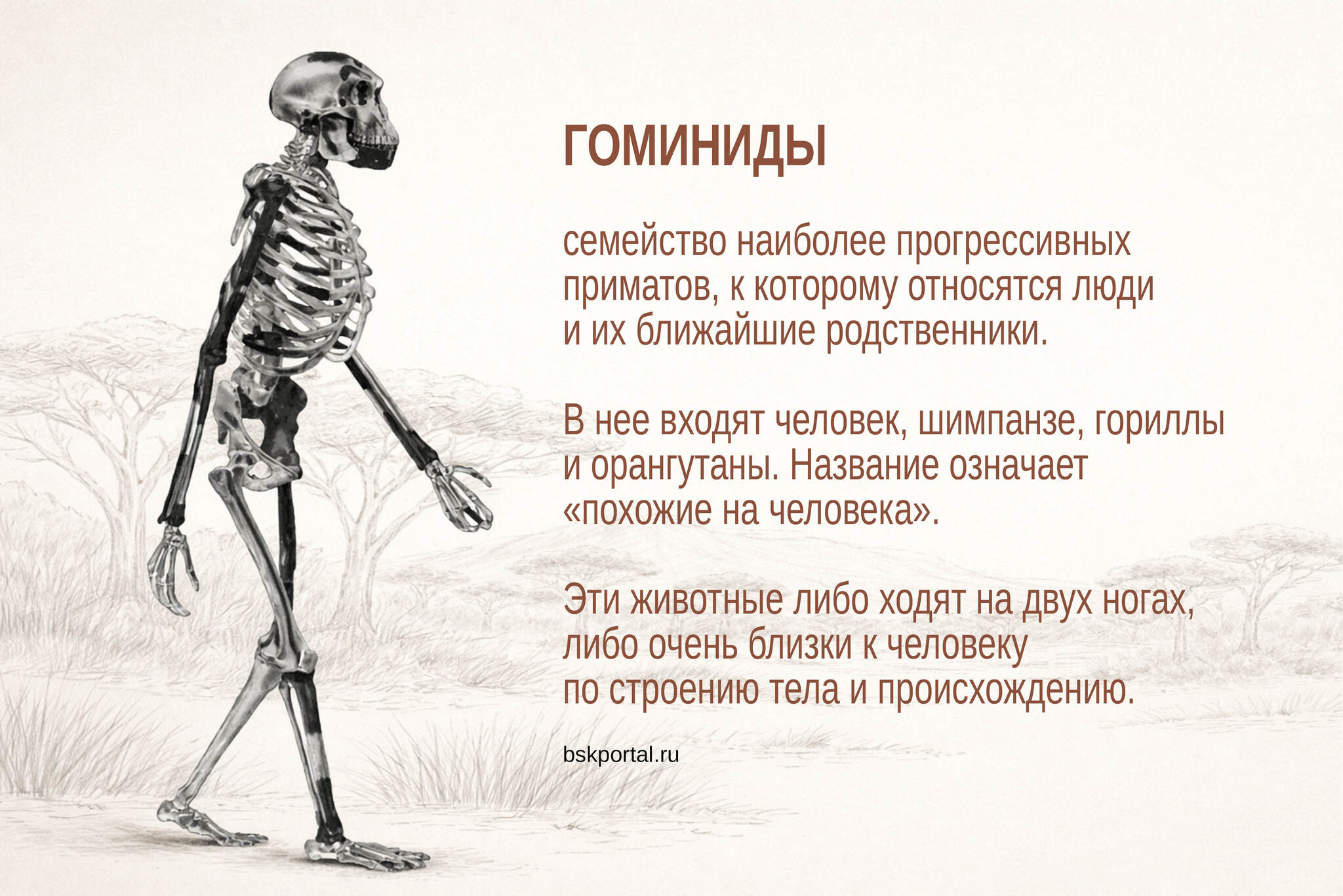 старинное слово гоминиды что это такое