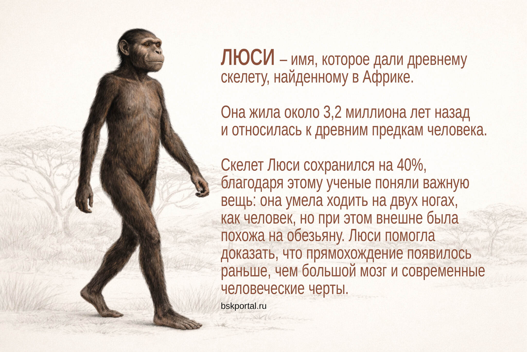 Люси древний скелет