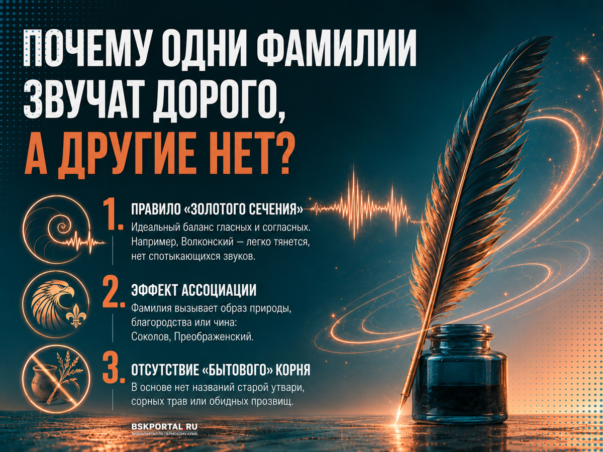 Инфографика Почему одни фамилии звучат дорого, а другие нет?
