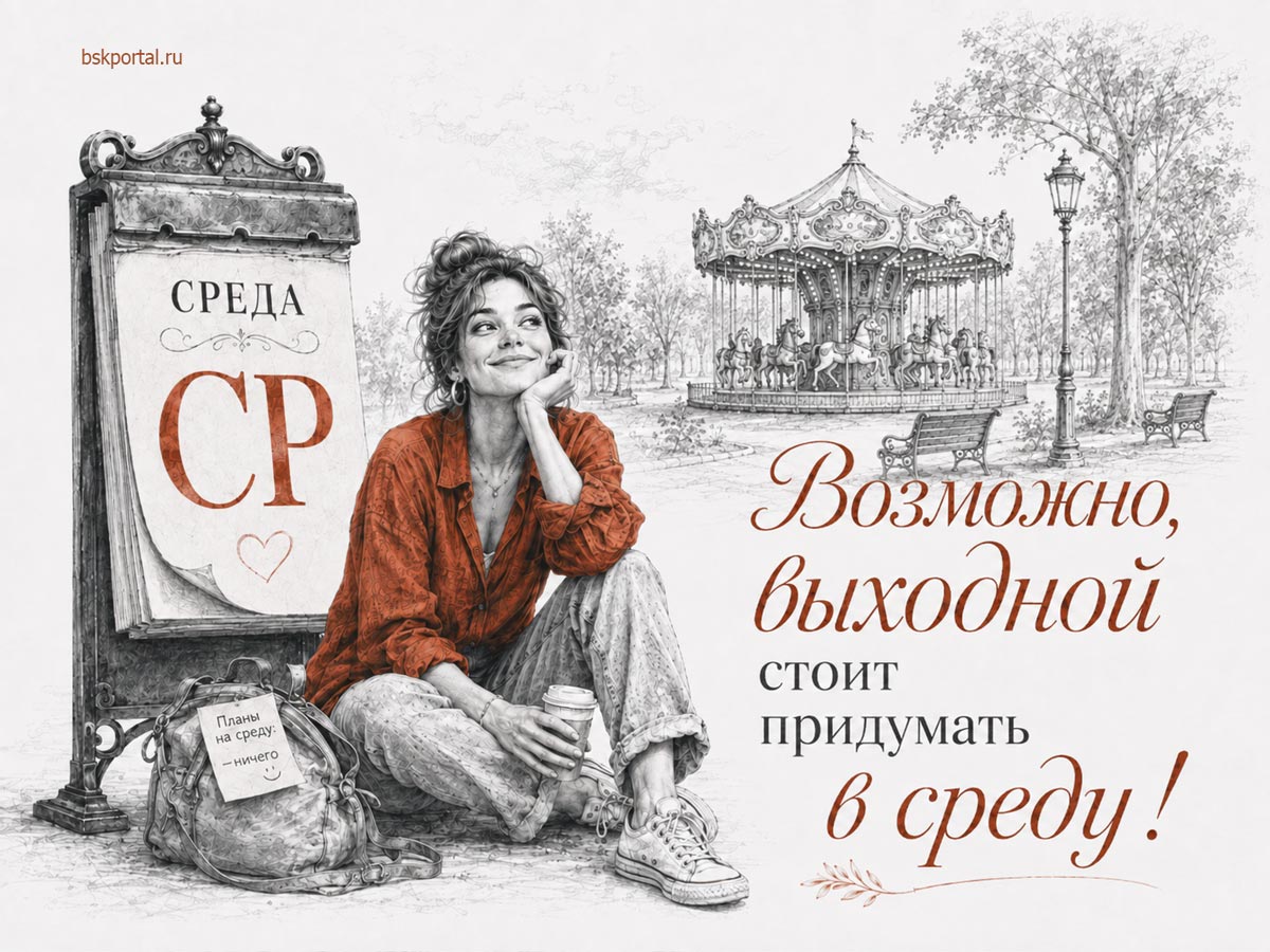 Иллюстрация с юмором про выходные